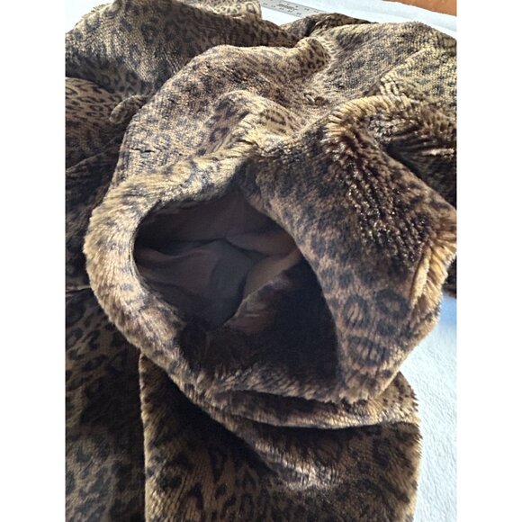 Vintage Tyber By St. John Leopard Print Faux Fur Long Coat Small Made in France - Picture 9 of 16